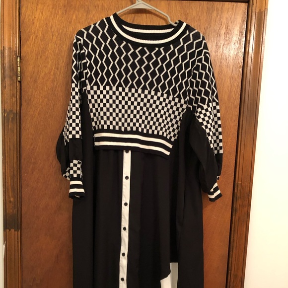 Boutique J Renee Sweater top button flowy dress. - Picture 12 of 12